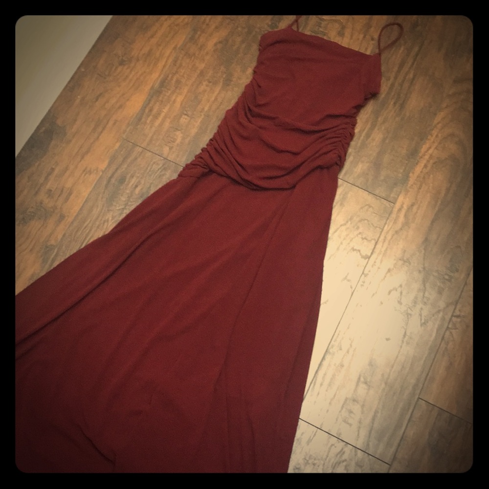 Burgundy long dress